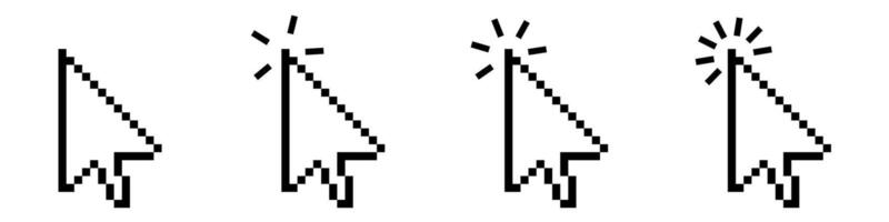 Click cursor icon. Computer mouse pointer arrow vector