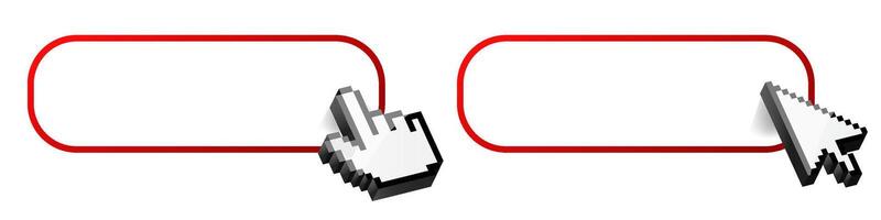 Click cursor button. Computer mouse pointer vector