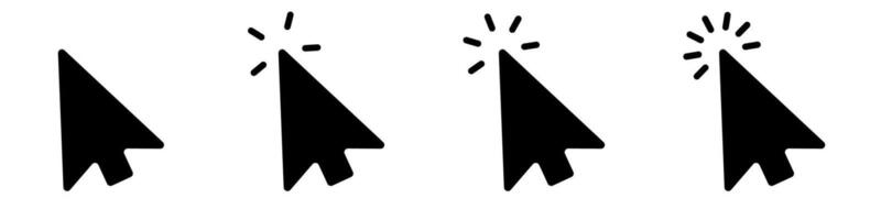 Click cursor icon. Computer mouse pointer arrow vector