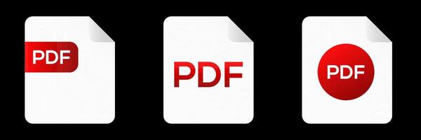 Pdf file document icon. Pdf text document vector