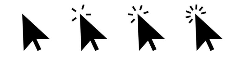 Click cursor icon. Computer mouse pointer arrow vector