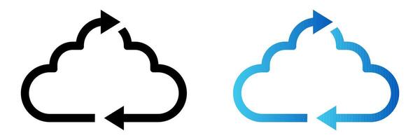 Air condition cloud shape line icon vector
