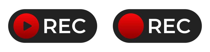 Live rec indicator for record. Icon for recording . vector