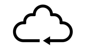 Air condition cloud shape line icon vector