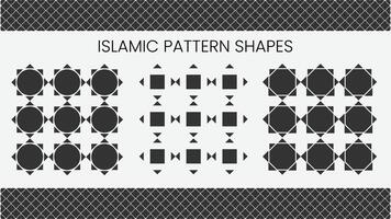 Isalamic Arabic Pattern Shapes vector