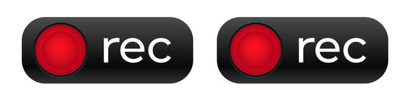 Icon for recording live. Rec indicator for record. vector