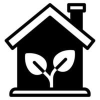 Eco Home Icon for web, app, infographic, etc vector