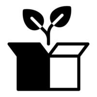 Eco Packaging Icon for web, app, infographic, etc vector