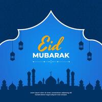 plantilla de banner de redes sociales del festival islámico eid al adha mubarak vector