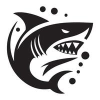 Shark silhouette logo design vector