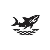 Illustration shark logo design vector