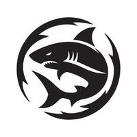 Minimalist design of a shark vector