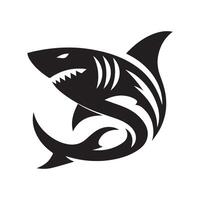 Shark black and white logo vector