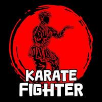 karate silhouette logo icon vector