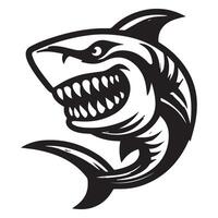 Shark illustration silhouette logo design vector