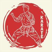 karate silhouette logo icon vector