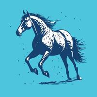 A brave running horse t shirt design vector