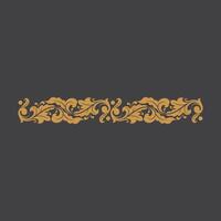 Golden Vintage Ornament. Golden Border ornament.Suitable for wedding invitation card. vector