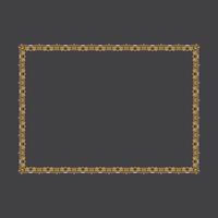 Golden Vintage frame Ornament in A4 Size.Golden Border ornament.Suitable for wedding invitation card. golden Calligraphic frame. vector