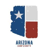 arizona grunge map with america pattern perfect for print, apparel, etc vector