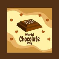 world chocolate day social media post design for greeting and business promotion. vector