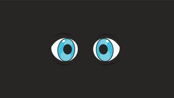 anime eyes in black background vector