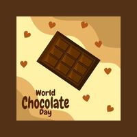 world chocolate day social media post design for greeting and business promotion. vector