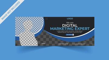 Marketing Social media cover banner, social media post, web banner, template vector