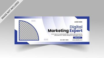 Marketing Social media cover banner, social media post, web banner, template vector