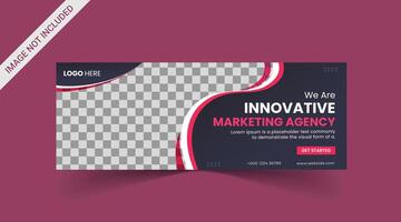 Marketing Social media cover banner, social media post, web banner, template vector