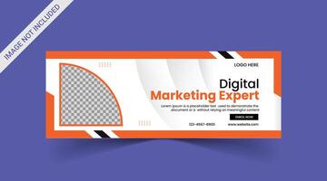 Marketing Social media cover banner, social media post, web banner, template vector