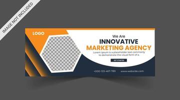 Marketing Social media cover banner, social media post, web banner, template vector
