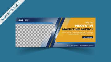 Marketing Social media cover banner, social media post, web banner, template vector