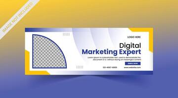 Marketing Social media cover banner, social media post, web banner, template vector