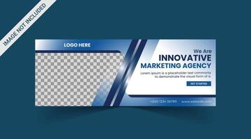 Marketing Social media cover banner, social media post, web banner, template vector