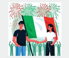 festa della Italia república día ilustración vector