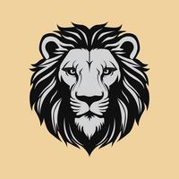 minimalista león logo ilustración vector