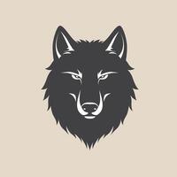 minimalist wolves logo illustration vector