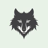 Minimalist wolves logo illustration vector