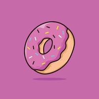 rosquilla ilustración dibujos animados estilo vector