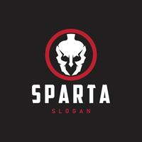 Spartan Logo, Silhouette Warrior Knight Soldier Greek, Simple Minimalist Elegant Product Brand Design vector