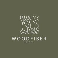 Wood Logo, Wood Fiber Bark Layer, Tree Trunk Inspiration Illustration Design vector