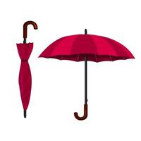 red umbrella illustration isolated on white background vector