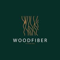 Wood Logo, Wood Fiber Bark Layer, Tree Trunk Inspiration Illustration Design vector