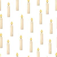 candle seamless pattern vector