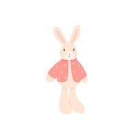 a cartoon rabbit wearing a pink sweater toy vector