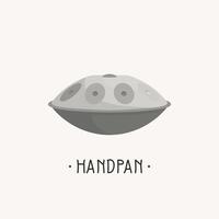 Handpan. Hand drum music instrument. Percussion. vector
