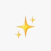 un estrella icono con un amarillo ligero brillante desde eso vector
