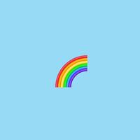 arco iris fondo de pantalla 3d icono vector