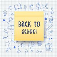 back to school background with pencils vector